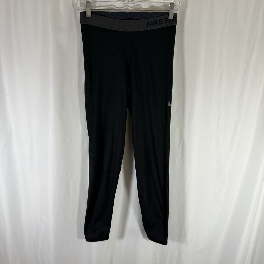 Nike Pro Compression Leggings Women's Medium Black Dri Fit Lined Winter